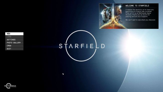 Starfield-Tela-Inicial Bethesda reage às críticas em relação a tela inicial de Starfield
