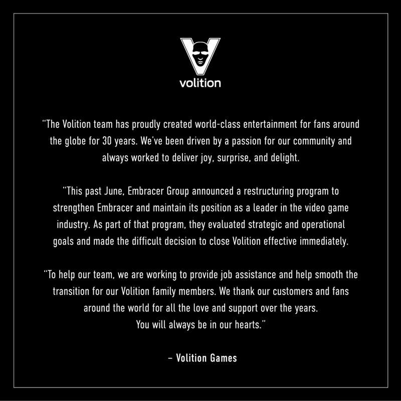 Volition Volition o estúdio de Saints Row, declara falência!