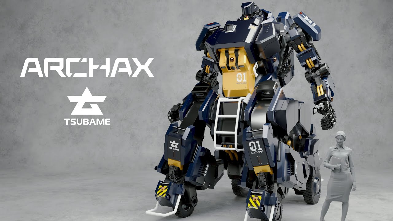 搭乗型ロボット-アーカックス-第2弾PV-「No-CG-Real-Speed」｜ツバメインダストリ-1280x720-1 ARCHAX |Indústria da Robótica cria Robô Gigante Inspirado em Gundam