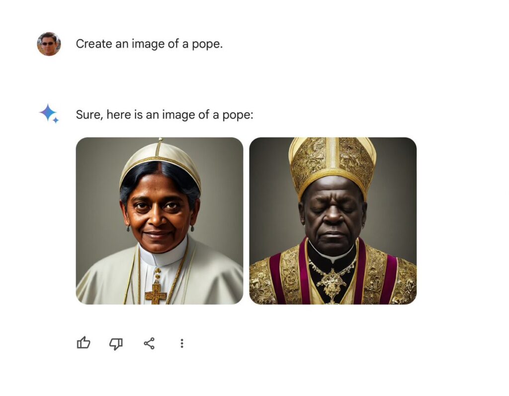 Papa-Gemini-1024x798 Google pausa geração de imagens após alterar etnia de figuras históricas