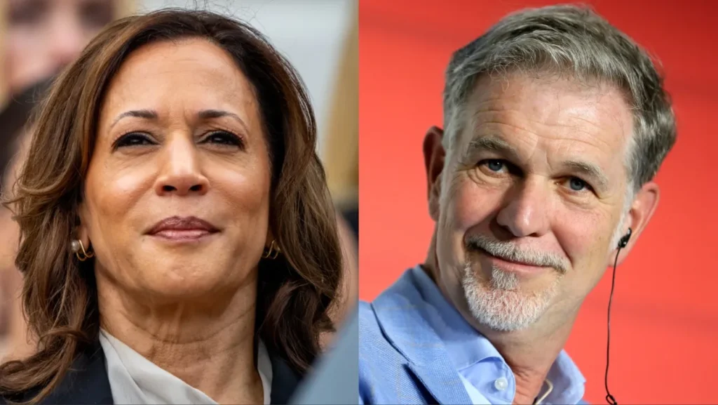 Kamala-1024x577 Milhares de pessoas cancelam seu plano na Netflix após Cofundador doar milhões para a campanha de Kamala Harris